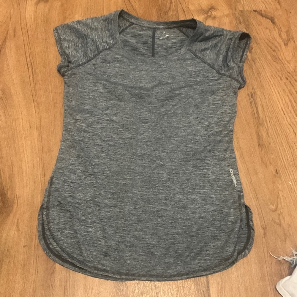 Short sleeve workout top.